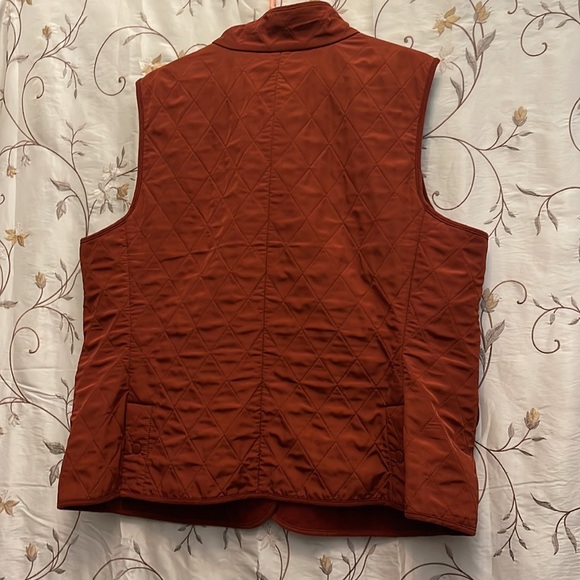 Talbots Mens Deep Orange Diamond Pattern Vest. Mint Condition - Picture 15 of 15